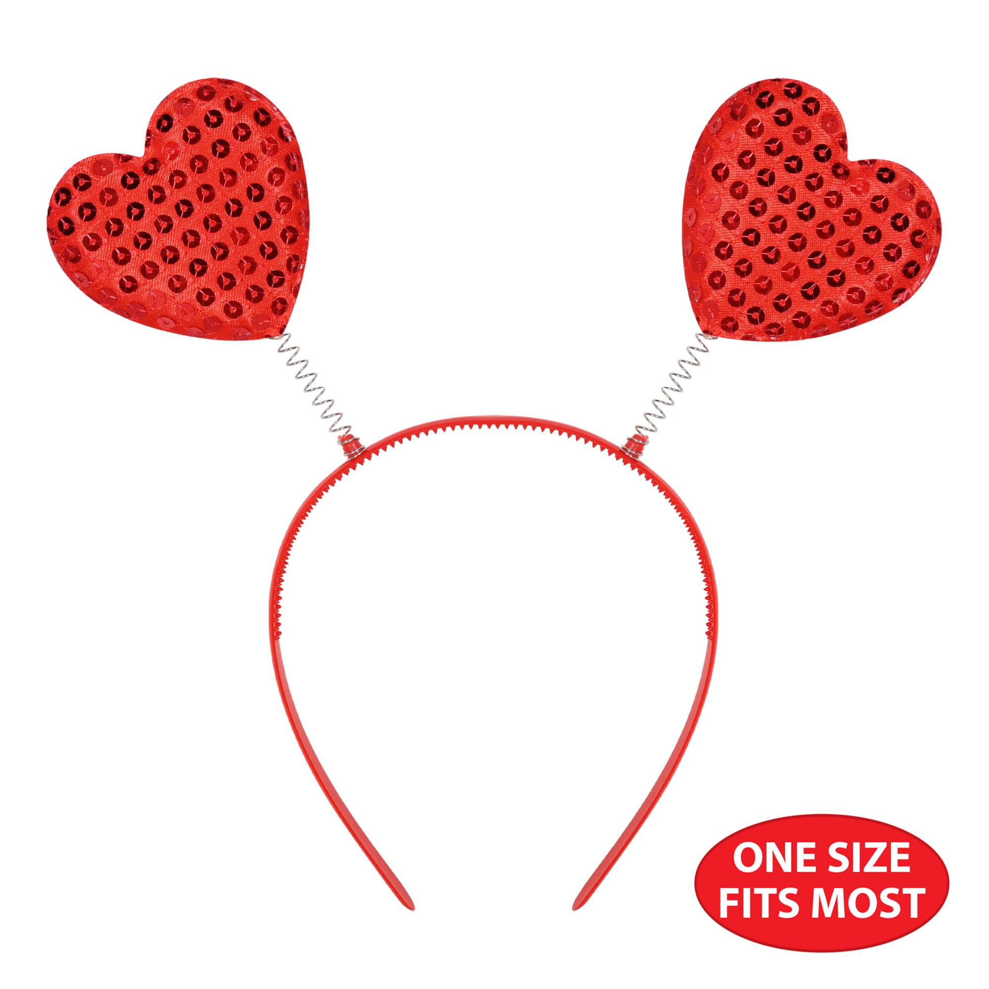 Beistle Red Sequined Heart Boppers, 3ct.